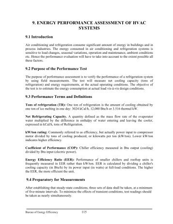 9. Energy Performance Assessment of HVAC Systems