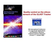 Quality control on the silicon sensors of the GLAST Tracker - INFN