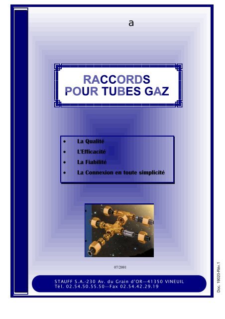 raccords gaz - STAUFF