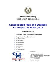 Consolidated Plan and Strategy - City of Harlingen