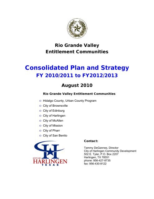 Consolidated Plan and Strategy - City of Harlingen