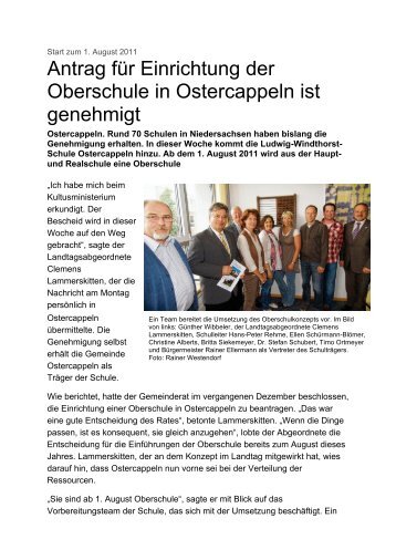 Wittlager Kreisblatt berichtetâ¦ - Ludwig-Windthorst-Schule ...