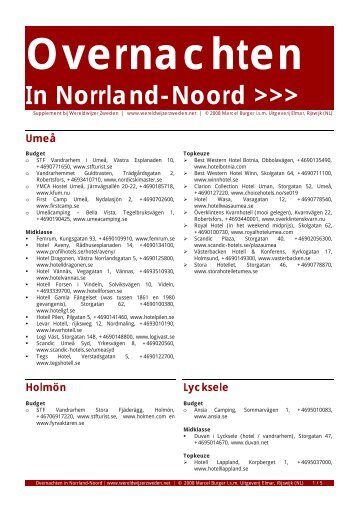 Overnachten In Norrland-Noord - Wereldwijzer Zweden