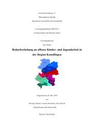 Bedarfserhebung an offener Kinder - Jugendarbeit Konolfingen