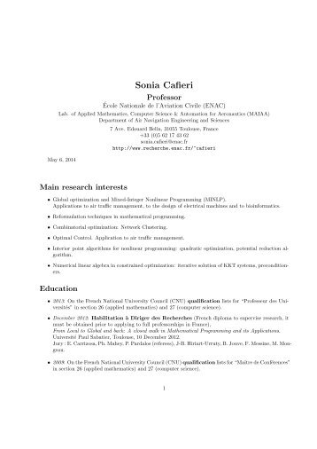 CV - La Recherche - ENAC