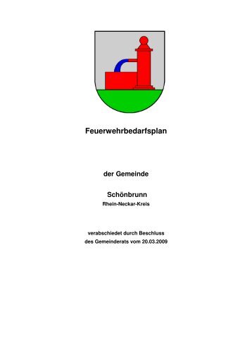 Feuerwehrbedarfsplan (pdf 94kb) - Schönbrunn