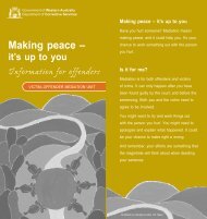 Making peace - Department of Corrective Services