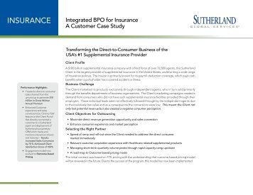 INSURANCE - Sutherland Global Services