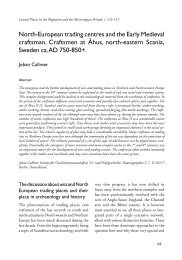 North-European trading centres and the Early Medieval ... - UppÃ¥kra