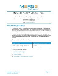 Merge HL7 Toolkit V4.8.0 Release Notes - Merge Healthcare