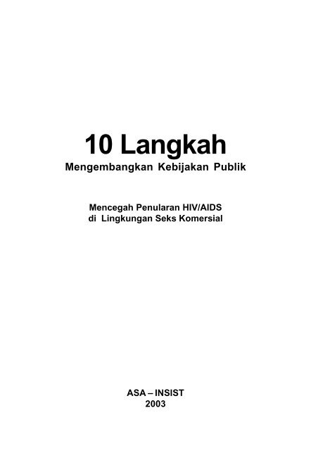 10 Langkah Mengembangkan Kebijakan Publik - Komunitas AIDS ...