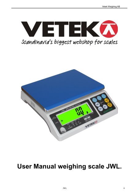 JWL User manual.pdf - Vetek Scales