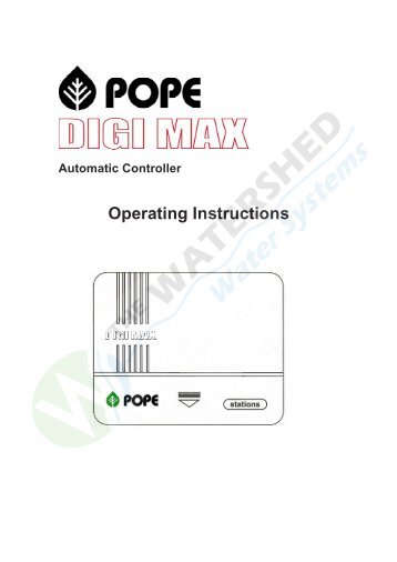 Operating Instructions - Pope Products