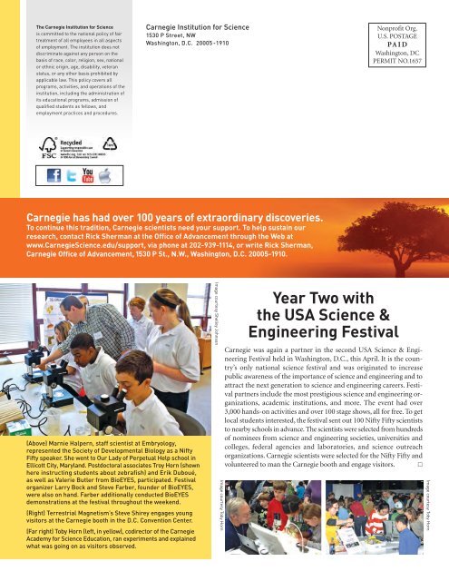 The Newsletter of the Carnegie Institution - Carnegie Institution for ...