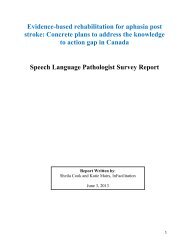 SLP Survey Report_Final - Aphasia Institute