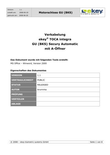 ekey Verkabelungsplan GUBKS.pdf - alu-one Metallbaupartner GmbH