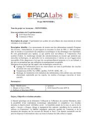 Projet MONITERRA Nom du projet ou Acronyme : MONITERRA Lieu ...