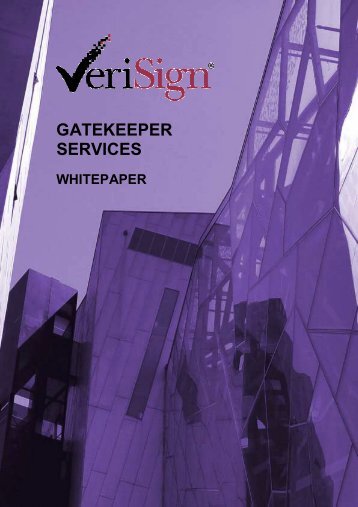 esign gatekeeper services whitepaper - VeriSign Australia