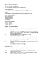 Curriculum Vitae (summary) Prof. Dr. Bernhard Ebbinghaus - LSSOZ3
