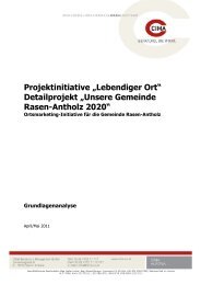 Unsere Gemeinde Rasen-Antholz 2020 - Grundlagenanalyse - Bericht