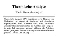 Thermische Analyse - Chemie