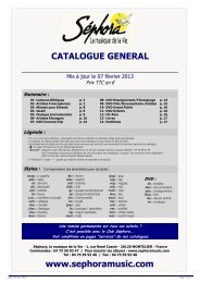 Catalogue GÃ©nÃ©ral particuliers - fev 2013 - Sephoramusic.com