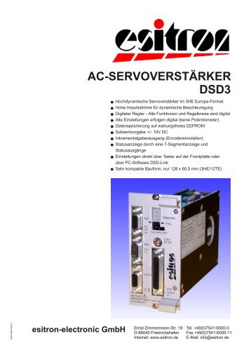 AC - Servoverstärker DSD3 - esitron