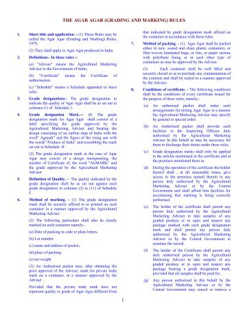 LAC GRADING AND MARKING RULES - Agmarknet