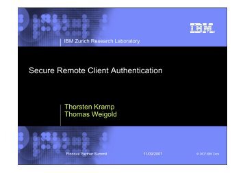 Secure Remote Client Authentication - Finnova