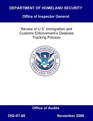 Review of ICE Detainee Tracking Process - Office of Inspector ...