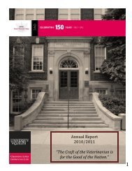 Annual Report 2010/2011 - Ontario Veterinary College - University ...