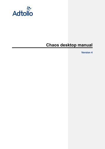 Chaos desktop manual - Adtollo