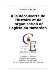 Histoire et organisation de l'Ãglise du NazarÃ©en - USA / Canada ...