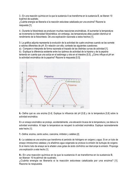 BIOLOGÃA. Preguntas de selectividad