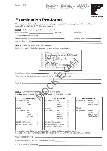 Revision - British Hang Gliding and Paragliding Association