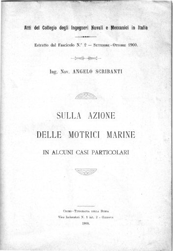 SULLA AZIONE -DELLE MOTRICI MARINE - DUILIOship