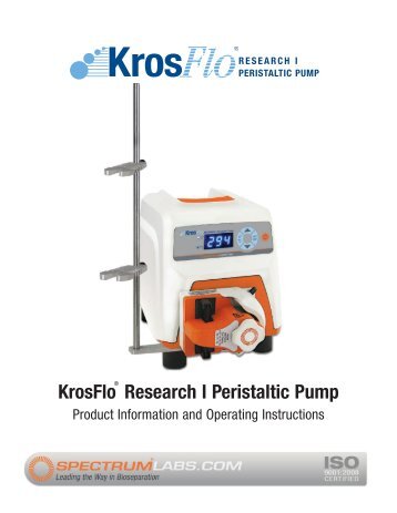 KrosFlo Research I Peristaltic Pump - Spectrum Laboratories, Inc.