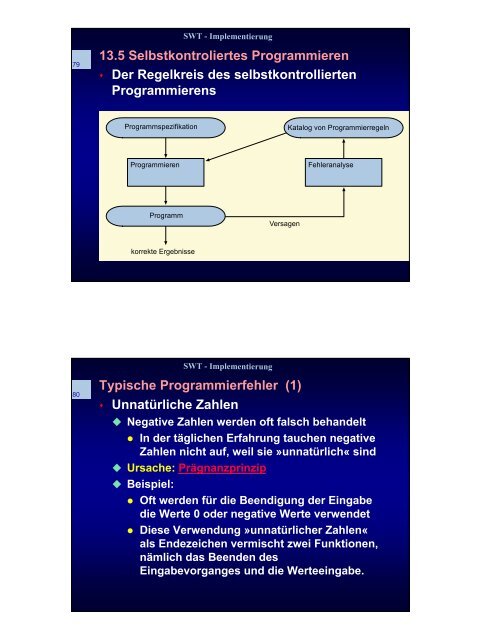 13 Die Implementierungsphase 13 Die Implementierungsphase Zur ...