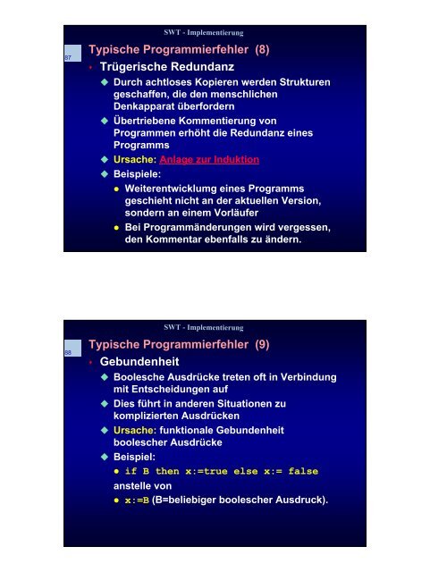 13 Die Implementierungsphase 13 Die Implementierungsphase Zur ...