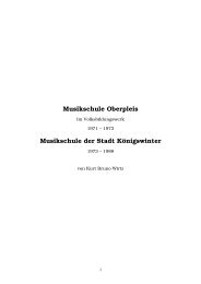 Musikschule Oberpleis Musikschule der Stadt KÃ¶nigswinter