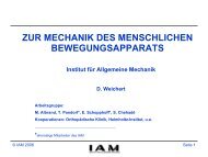 Zur Mechanik des menschlichen Bewegungsapparates - Institut für ...