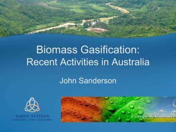 Biomass Gasification in Australia - Wood Technology Research Centre