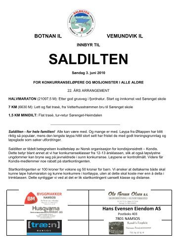 SALDILTEN - Friidrett.no
