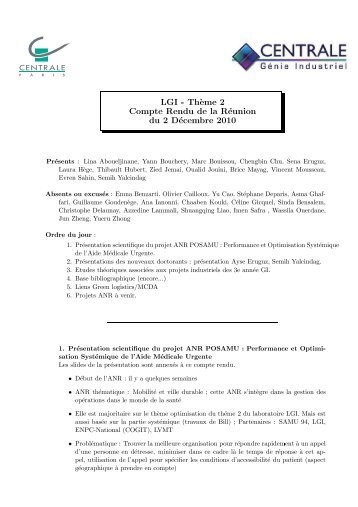Principe de fonctionnement - Laboratoire GÃ©nie Industriel - Ecole ...