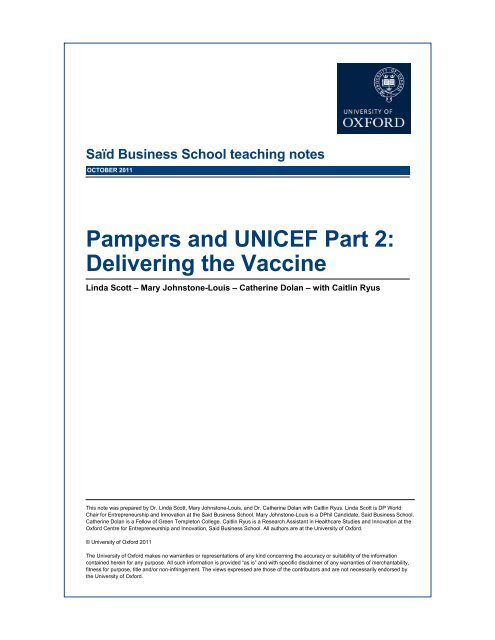 Pampers And Unicef Part 2 Said Business School University Of Unicef, also greatly known as the united nations international children's emergency fund, is a united nations agency responsible for providing humanitarian and developmental aid to children worldwide. yumpu