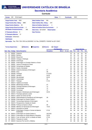 Acessar a Grade Curricular do Curso - Universidade CatÃ³lica de ...