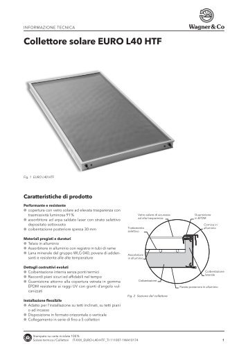 Collettore solare EURO L40 HTF - Geopower