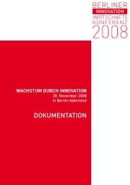 wachstum durch innovation - Berliner Wirtschaftskonferenz