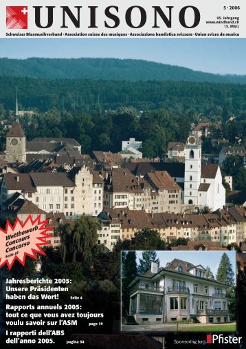 Jahresberichte 2005 - Schweizer Blasmusikverband SBV