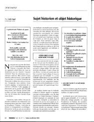 Sujet historien et objet historique - SociÃ©tÃ© des professeurs d'histoire ...